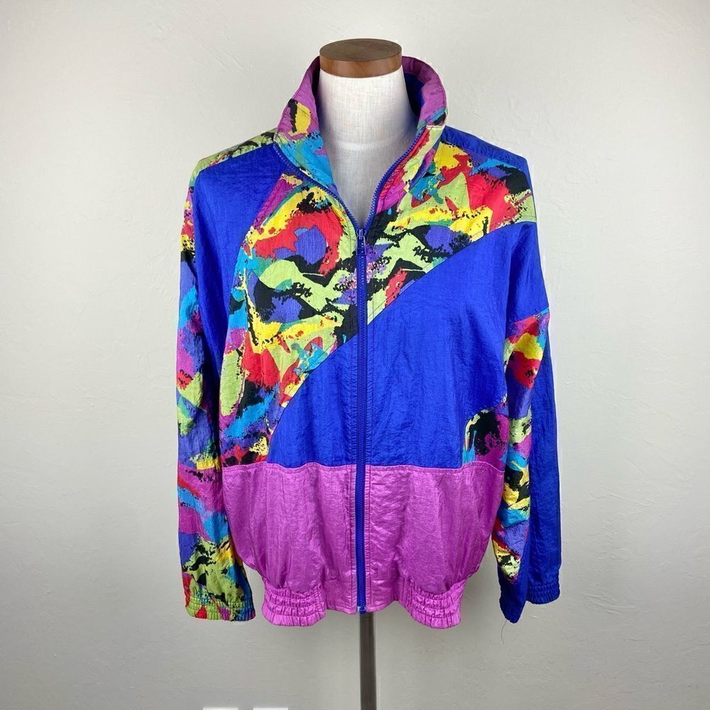 Nike Vintage Vibrant Windbreaker Zip-Up Jacket